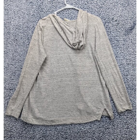 Cynthia Rowley 100% Linen Cardigan Size M Lightweight Open Front Boho Cali Gray - Picture 2 of 11